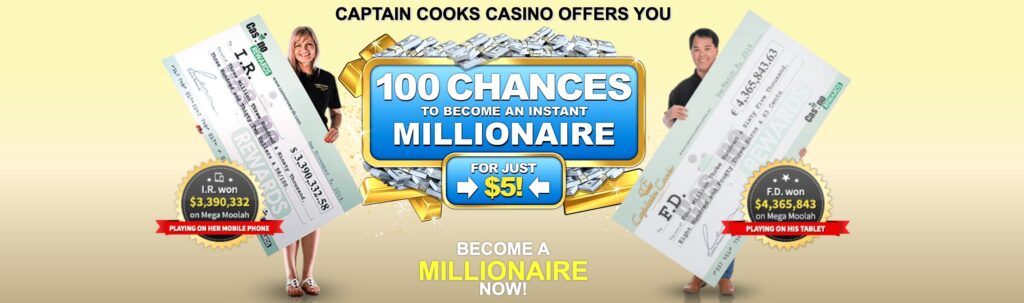 Captain Cooks Casino with $5 Deposit