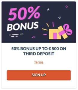 Third deposit bonus