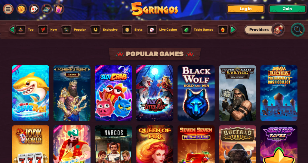 Casino Games Selection